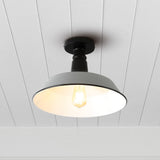 Yasu Classic Industrial Indoor/Outdoor Iron LED Semi Flush Mount