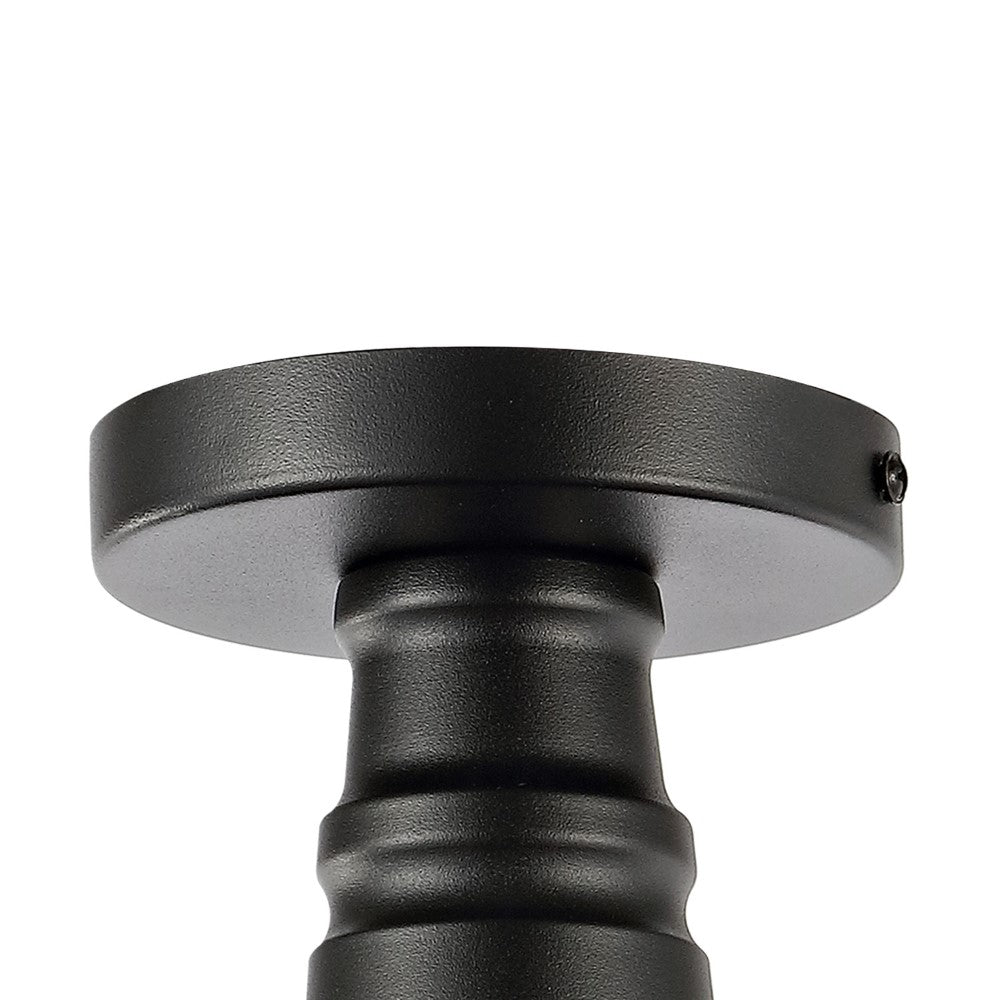 Yasu Classic Industrial Indoor/Outdoor Iron LED Semi Flush Mount