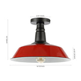 Yasu Classic Industrial Indoor/Outdoor Iron LED Semi Flush Mount