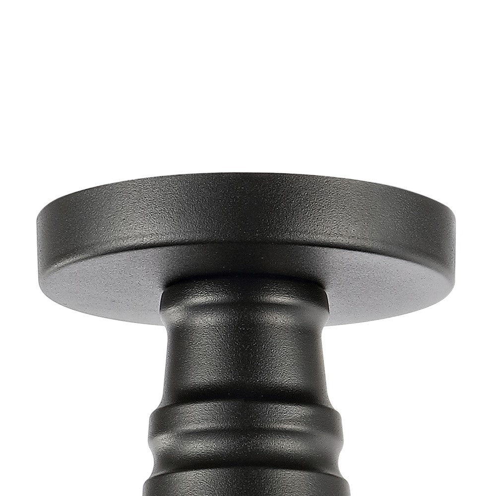 Yasu Classic Industrial Indoor/Outdoor Iron LED Semi Flush Mount