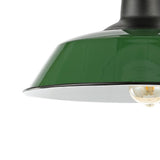 Yasu Classic Industrial Indoor/Outdoor Iron LED Semi Flush Mount