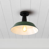 Yasu Classic Industrial Indoor/Outdoor Iron LED Semi Flush Mount