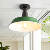 Yasu Classic Industrial Indoor/Outdoor Iron LED Semi Flush Mount