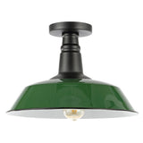 Yasu Classic Industrial Indoor/Outdoor Iron LED Semi Flush Mount