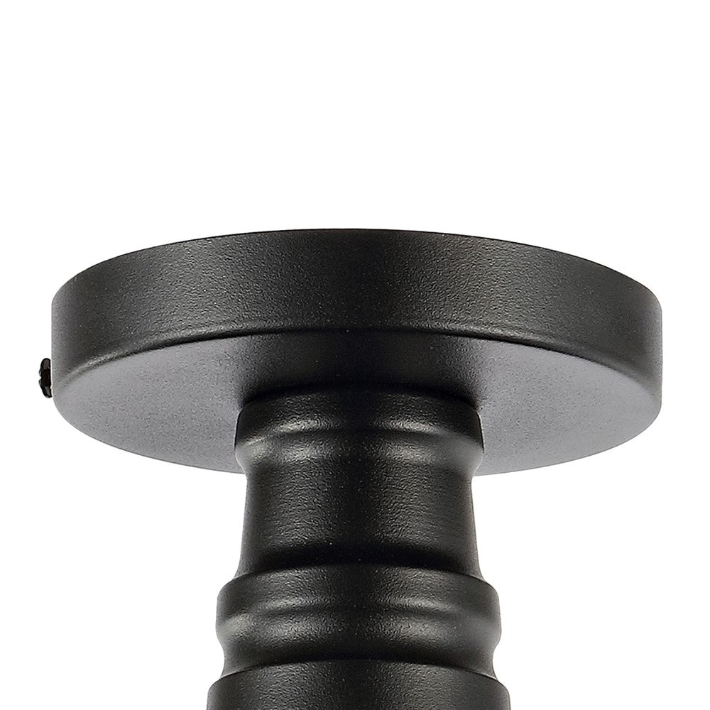 Yasu Classic Industrial Indoor/Outdoor Iron LED Semi Flush Mount