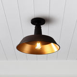 Yasu Classic Industrial Indoor/Outdoor Iron LED Semi Flush Mount