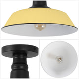 Yasu Classic Industrial Indoor/Outdoor Iron LED Semi Flush Mount