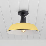 Yasu Classic Industrial Indoor/Outdoor Iron LED Semi Flush Mount