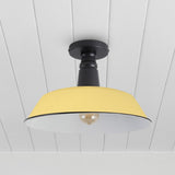 Yasu Classic Industrial Indoor/Outdoor Iron LED Semi Flush Mount