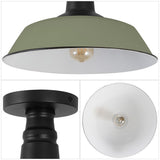 Yasu Classic Industrial Indoor/Outdoor Iron LED Semi Flush Mount
