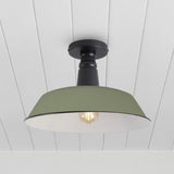 Yasu Classic Industrial Indoor/Outdoor Iron LED Semi Flush Mount