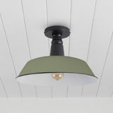 Yasu Classic Industrial Indoor/Outdoor Iron LED Semi Flush Mount