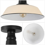 Yasu Classic Industrial Indoor/Outdoor Iron LED Semi Flush Mount