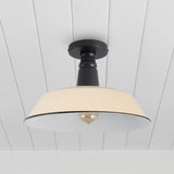 Yasu Classic Industrial Indoor/Outdoor Iron LED Semi Flush Mount