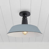 Yasu Classic Industrial Indoor/Outdoor Iron LED Semi Flush Mount