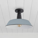 Yasu Classic Industrial Indoor/Outdoor Iron LED Semi Flush Mount