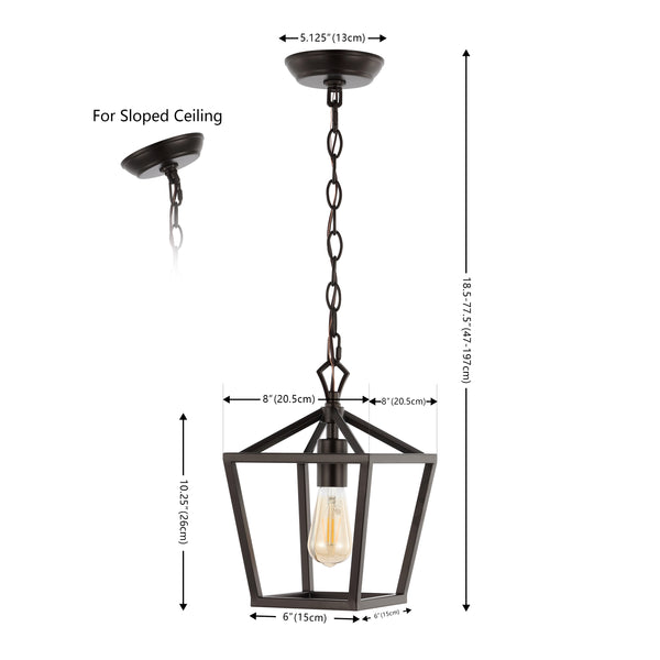 Dimension Image Oil Rubbed Bronze / 1 Light