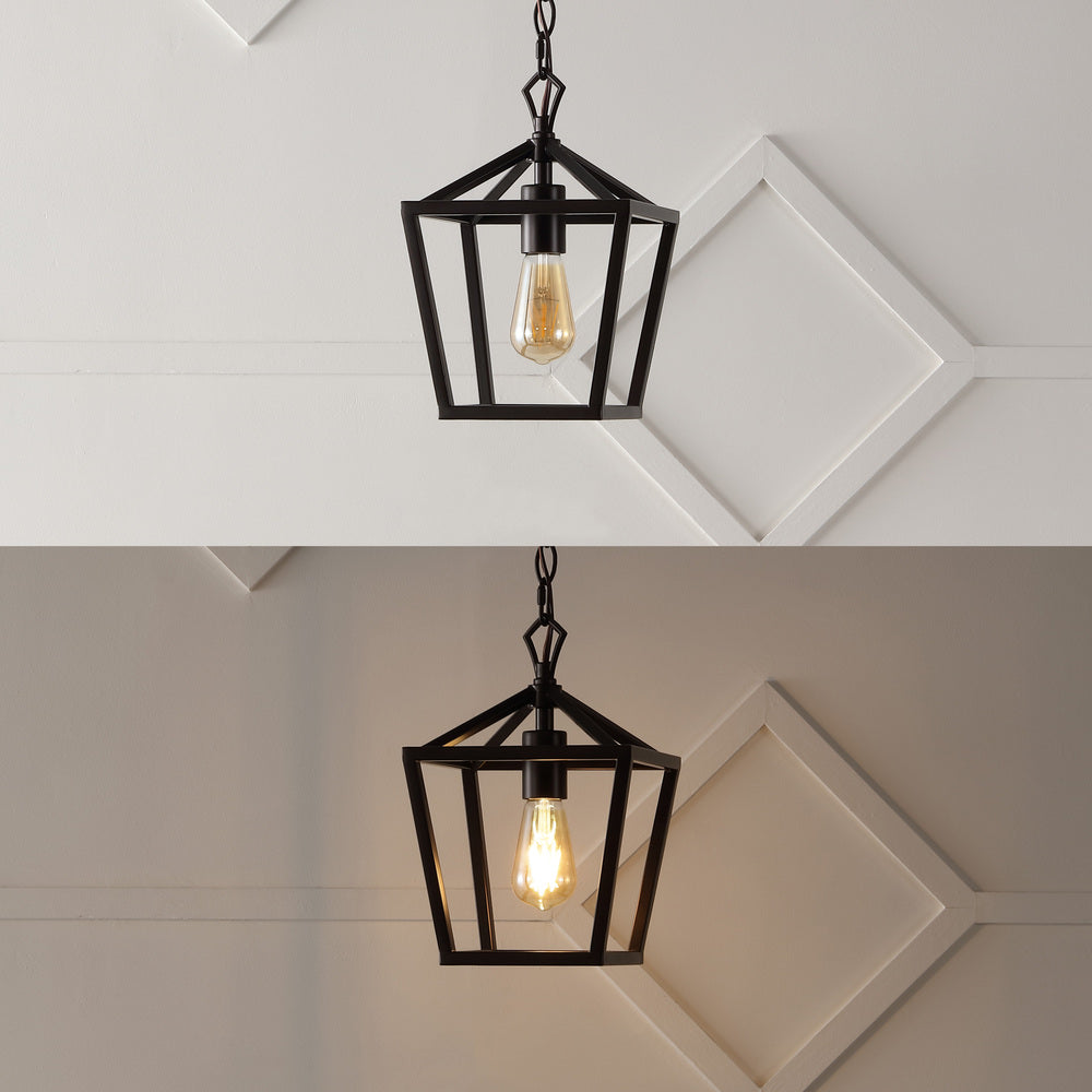 Pagoda 8" Vintage Farmhouse Iron Chain Pagoda LED Pendant