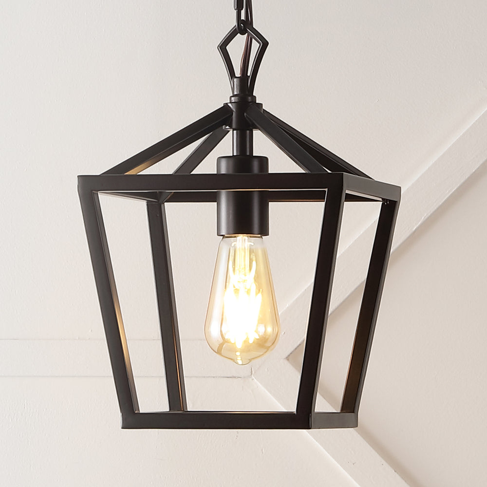 Pagoda 8" Vintage Farmhouse Iron Chain Pagoda LED Pendant