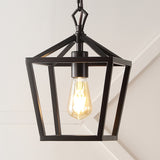 Pagoda 8" Vintage Farmhouse Iron Chain Pagoda LED Pendant