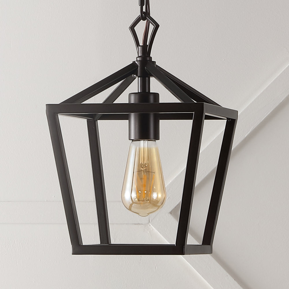 Pagoda 8" Vintage Farmhouse Iron Chain Pagoda LED Pendant
