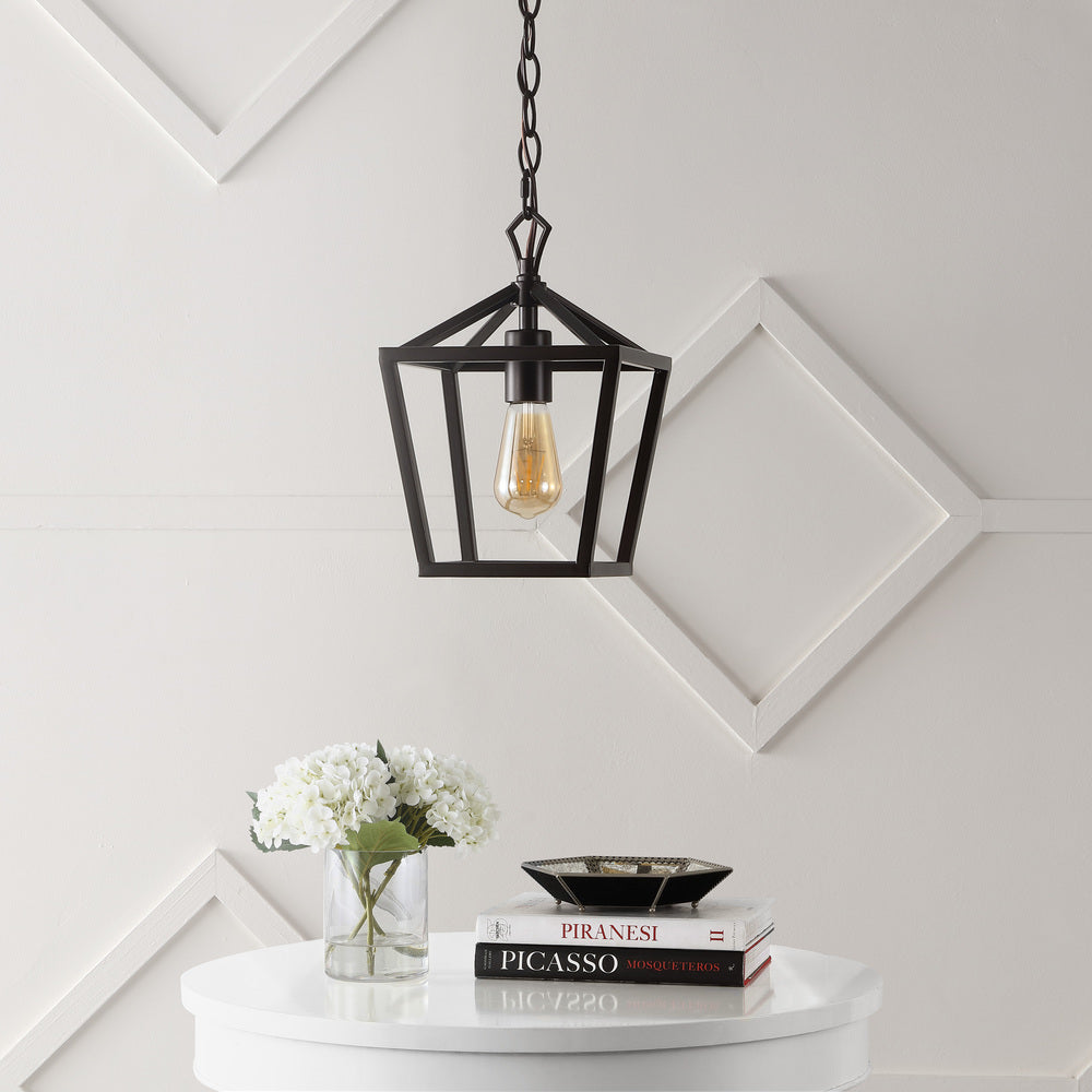 Pagoda 8" Vintage Farmhouse Iron Chain Pagoda LED Pendant