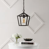 Pagoda 8" Vintage Farmhouse Iron Chain Pagoda LED Pendant
