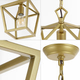 Pagoda 8" Vintage Farmhouse Iron Chain Pagoda LED Pendant