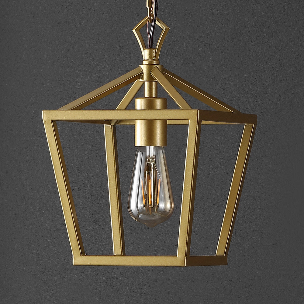 Pagoda 8" Vintage Farmhouse Iron Chain Pagoda LED Pendant