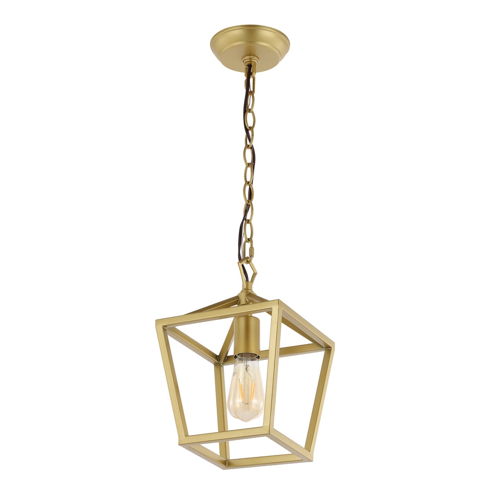 Pagoda 8" Vintage Farmhouse Iron Chain Pagoda LED Pendant