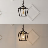 Pagoda 8" Vintage Farmhouse Iron Chain Pagoda LED Pendant