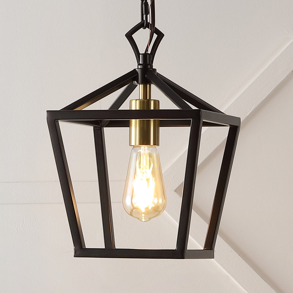 Pagoda 8" Vintage Farmhouse Iron Chain Pagoda LED Pendant