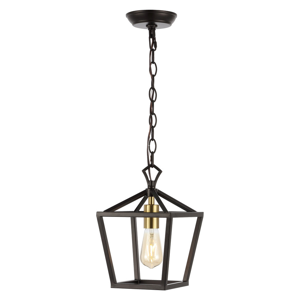 Pagoda 8" Vintage Farmhouse Iron Chain Pagoda LED Pendant