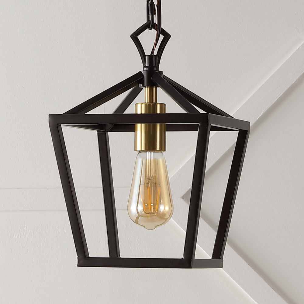 Pagoda 8" Vintage Farmhouse Iron Chain Pagoda LED Pendant