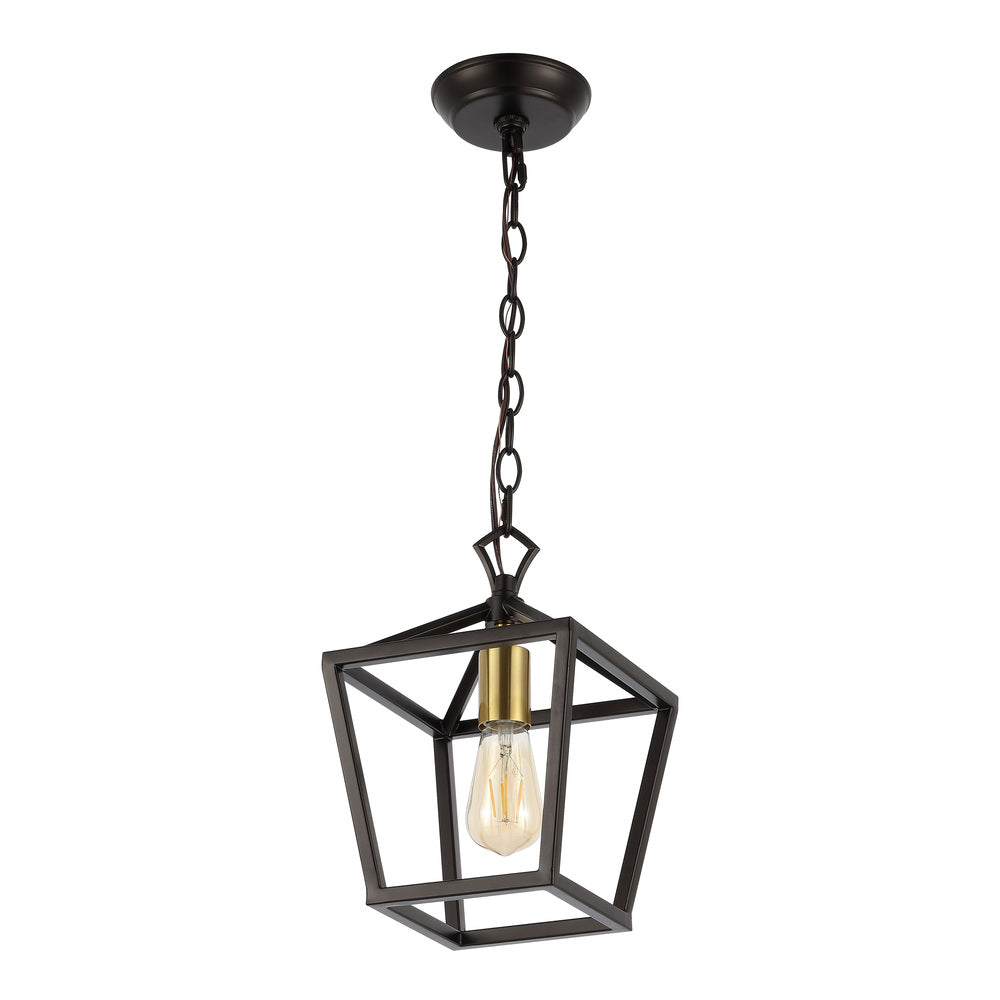 Pagoda 8" Vintage Farmhouse Iron Chain Pagoda LED Pendant