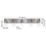 Margaret Seeded Glass/Iron Modern Contemporary LED Vanity Light
