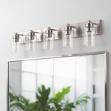 Margaret Seeded Glass/Iron Modern Contemporary LED Vanity Light
