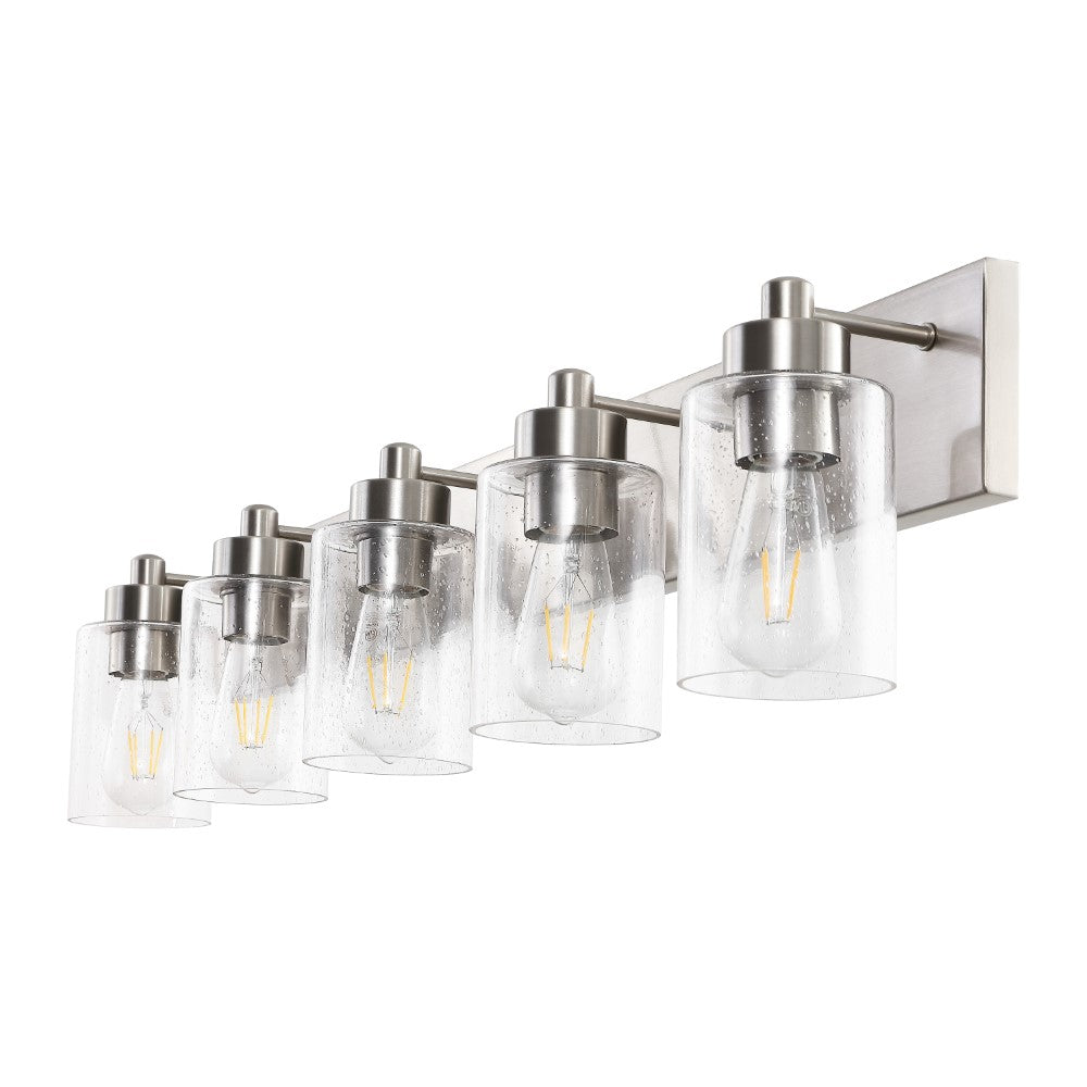 Margaret Seeded Glass/Iron Modern Contemporary LED Vanity Light