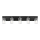 Margaret Seeded Glass/Iron Modern Contemporary LED Vanity Light