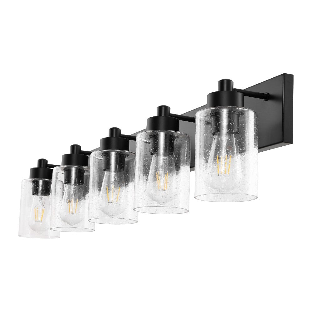 Margaret Seeded Glass/Iron Modern Contemporary LED Vanity Light