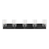 Margaret Seeded Glass/Iron Modern Contemporary LED Vanity Light