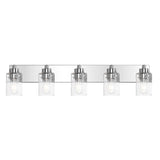 Margaret Seeded Glass/Iron Modern Contemporary LED Vanity Light