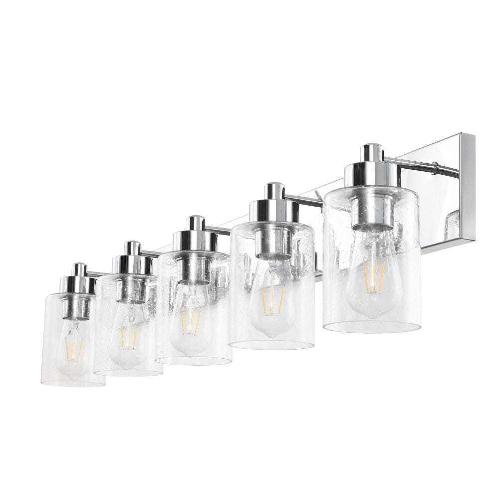 Margaret Seeded Glass/Iron Modern Contemporary LED Vanity Light