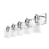 Margaret Seeded Glass/Iron Modern Contemporary LED Vanity Light