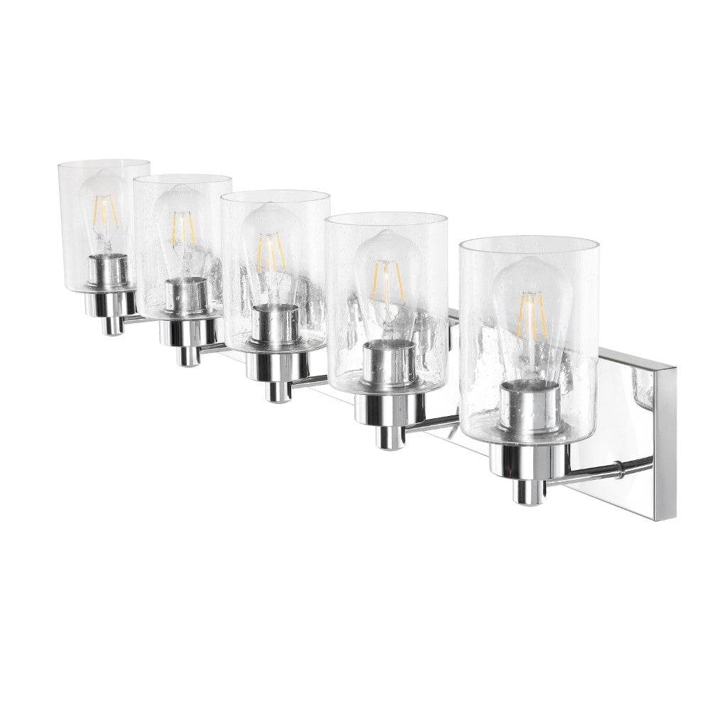 Margaret Seeded Glass/Iron Modern Contemporary LED Vanity Light