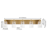 Margaret Seeded Glass/Iron Modern Contemporary LED Vanity Light