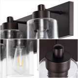 Margaret Seeded Glass/Iron Modern Contemporary LED Vanity Light