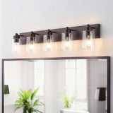 Margaret Seeded Glass/Iron Modern Contemporary LED Vanity Light