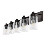 Margaret Seeded Glass/Iron Modern Contemporary LED Vanity Light