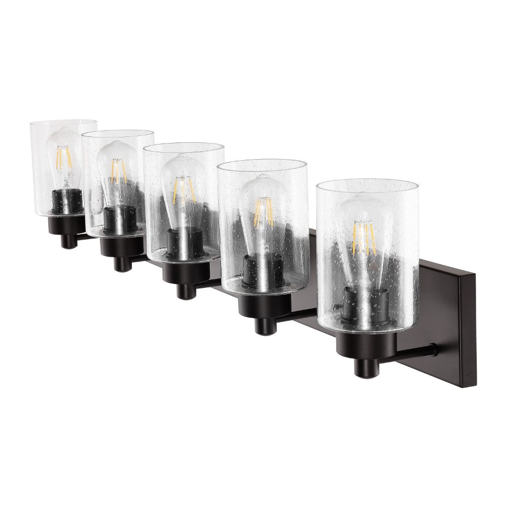 Margaret Seeded Glass/Iron Modern Contemporary LED Vanity Light